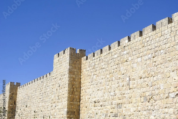 Obraz City wall of Old Jerusalem.