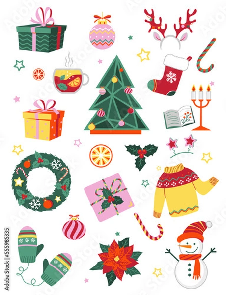 Fototapeta Christmas vector elements
