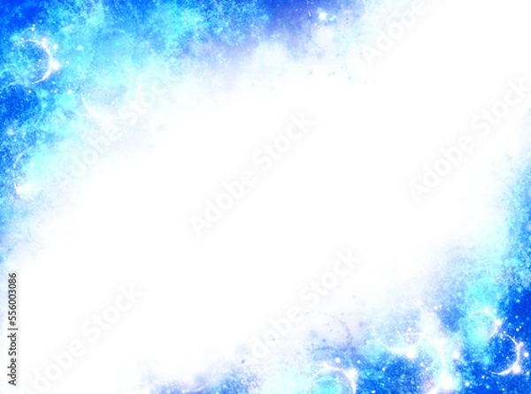 Fototapeta 蒼い神秘的フレーム、背景・壁紙