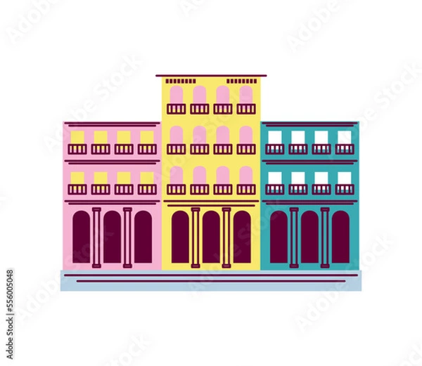 Fototapeta classic buildings icon