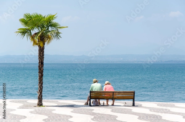 Obraz Altes Ehepaar am Gardasee