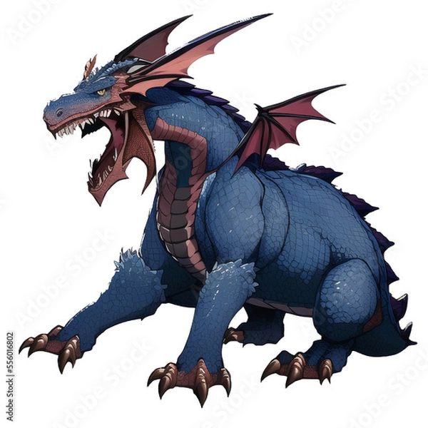 Fototapeta アニメ調のモンスター立ち絵イラスト(AI generated image)