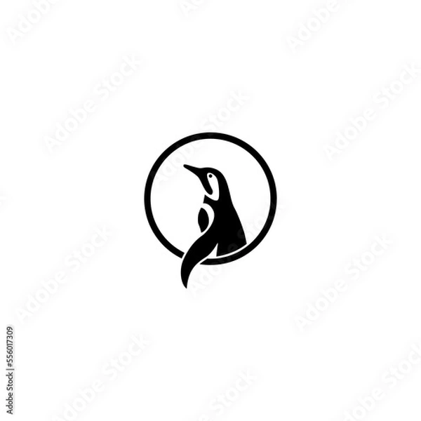 Obraz Penguin vector illustration for icon, symbol or logo. penguin flat logo