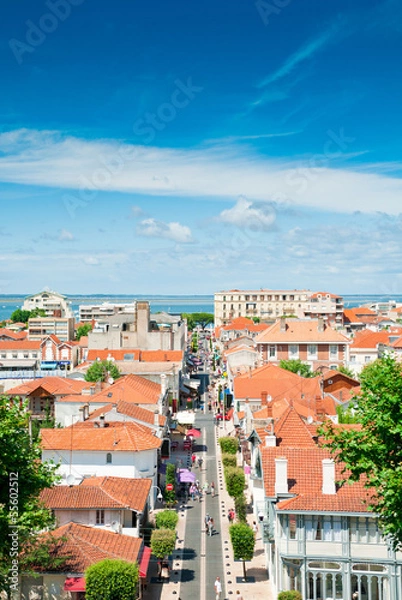 Fototapeta View of Arcachon and Atlantic ocean, France