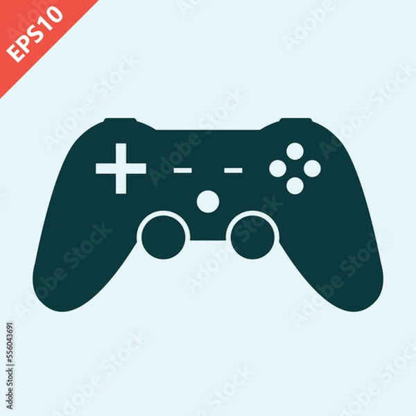 Obraz Joystick game console controller design vector flat isolated illustration