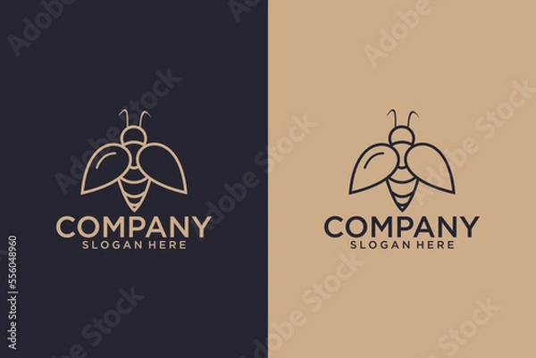 Obraz line art logo wasp