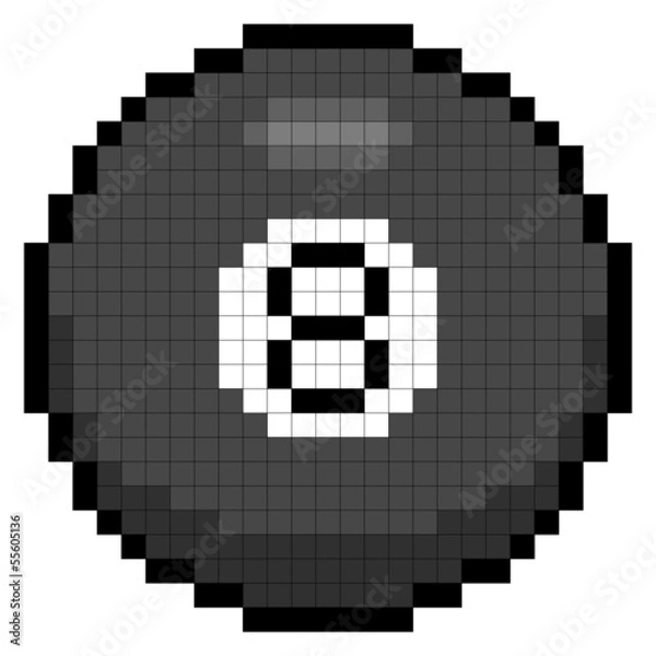 Obraz 8-bit pixel 8 ball