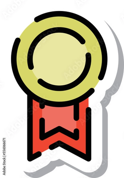 Fototapeta ステッカー風点線アイコン　メダル