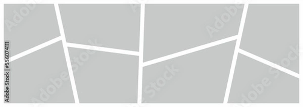 Obraz Pictures or photos frame collage. comics page grid layout abstract photo frames and digital photo wall template