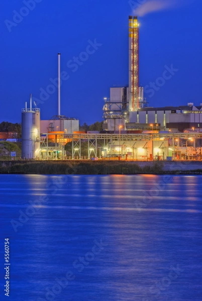 Obraz Chemical complex on river bank