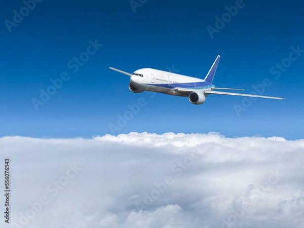 Obraz the plane passing through clouds	