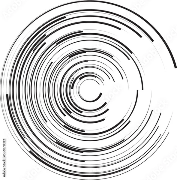 Obraz Lines in Circle Form . Spiral Vector Illustration .Technology round Logo . Design element . Abstract Geometric shape . Striped border frame for image
