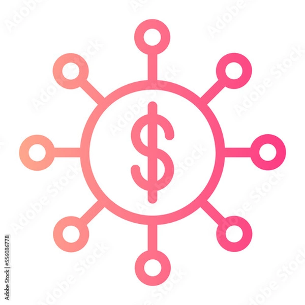 Fototapeta investment gradient icon