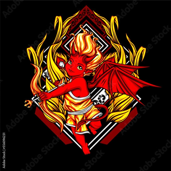 Obraz devil cupid illustration