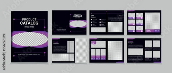 Fototapeta Product catalogue layout template, company booklet desigb, modern and creative product catalogue eps 10, Abstract Product catalogue design template, creative booklet layout for product