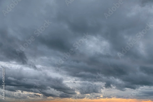 Fototapeta Cloudy sky background overlay. Ideal for sky replacement.