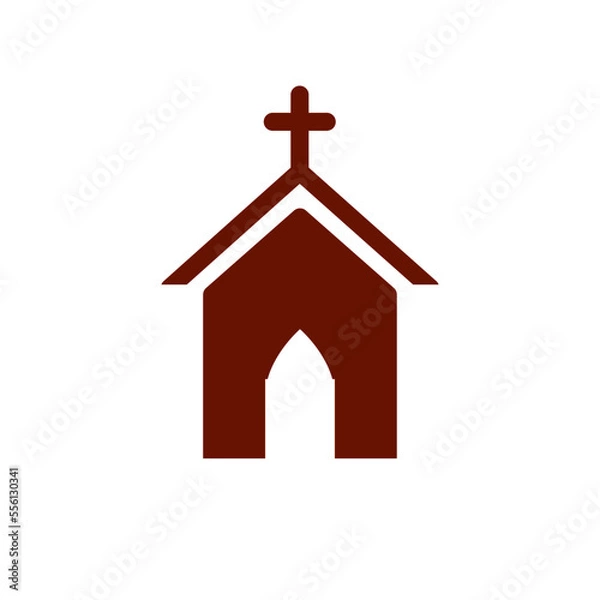 Obraz Church icon vector logo design template