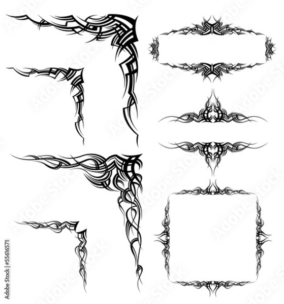 Obraz set of ornamented design elements