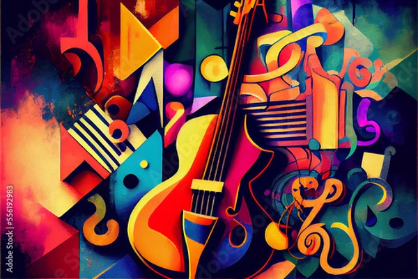 Obraz Background with jazz instruments