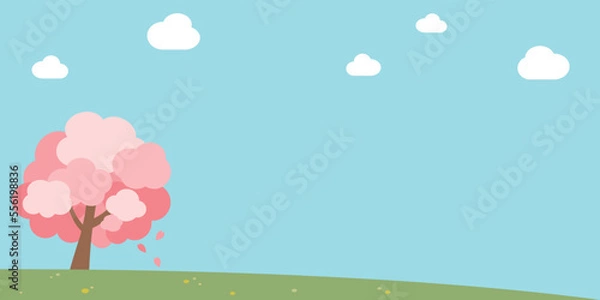 Fototapeta 背景イラスト_桜の背景