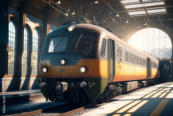 Obraz リアルな乗り物系の背景イラスト(AI generated image)