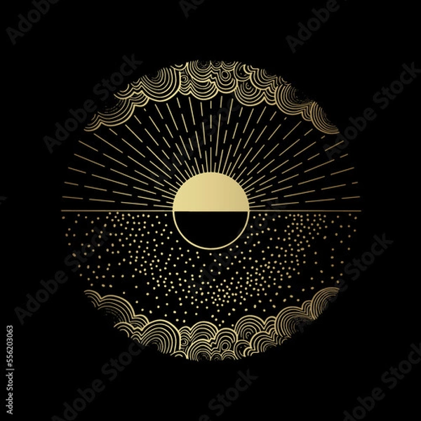 Obraz The moon and the sun are two realms that merge