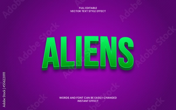 Fototapeta Aliens Text Effect
