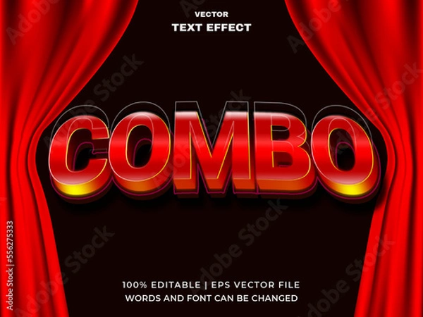 Obraz Combo 3d editable text effect