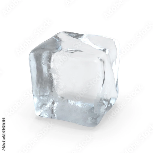 Obraz ice cubes isolated on white background