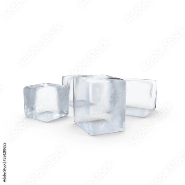 Obraz ice cubes isolated on white background
