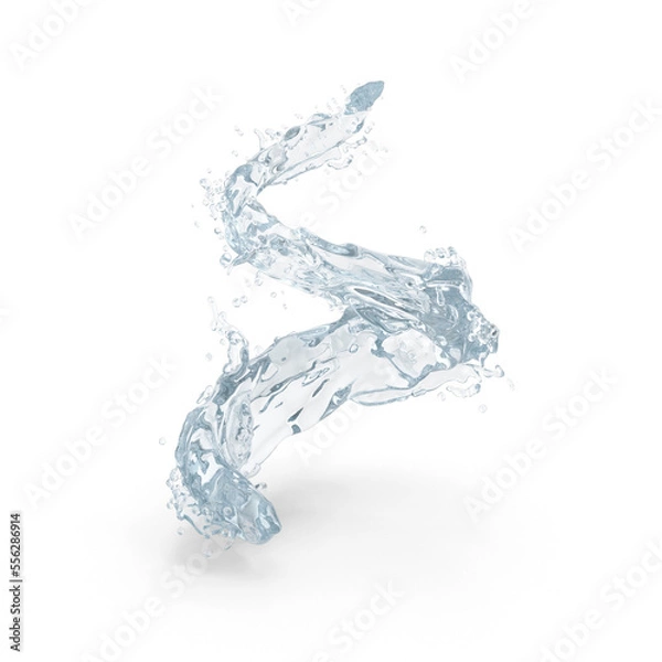 Obraz water splash isolated on white background