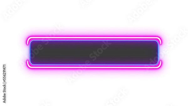 Fototapeta Abstract element lower third neon tab button