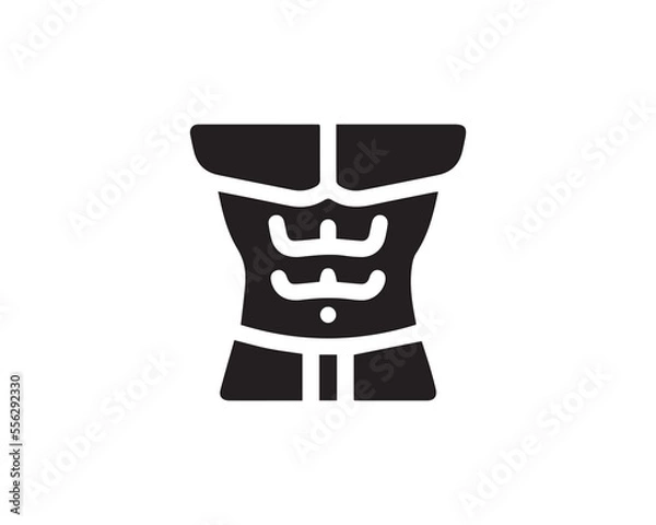 Obraz Abdominals flat vector icon design