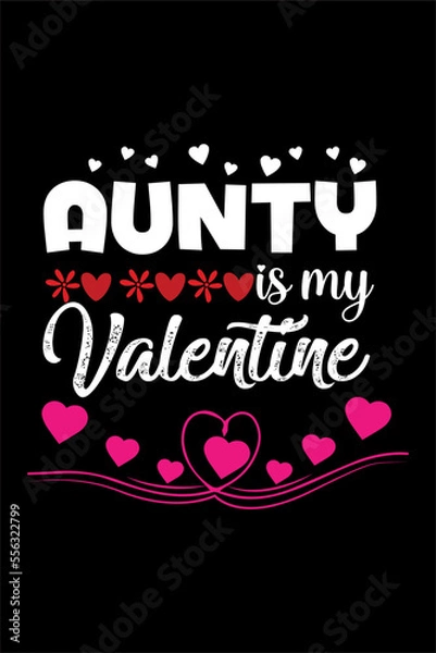 Fototapeta Happy valentines day t-shirt design typography vector illustration