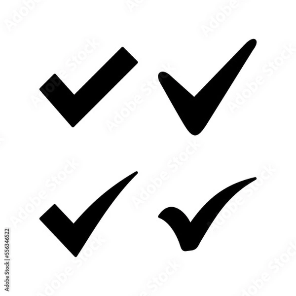 Fototapeta Check mark icon vector for web and mobile app. Tick mark sign and symbol