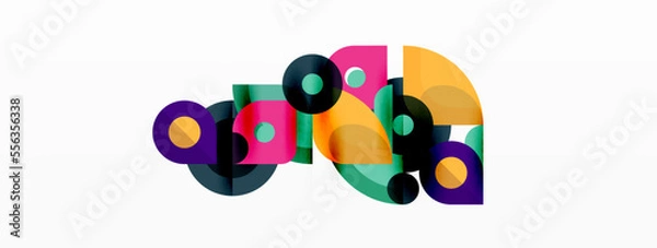 Fototapeta Colorful geometric pattern, minimal abstract background for wallpaper, banner, presentation
