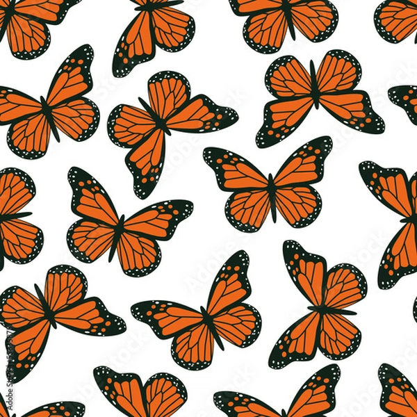 Fototapeta butterfly seamless pattern