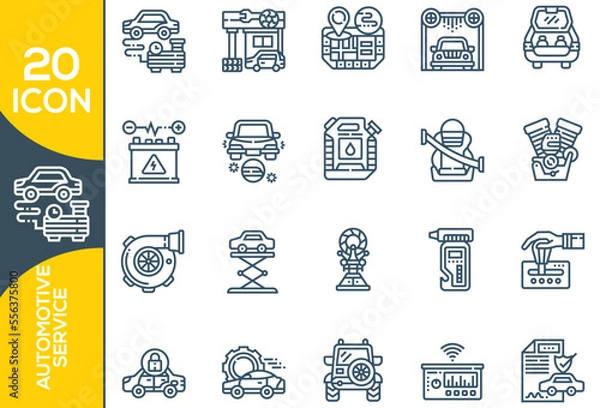 Obraz AUTOMOTIVE SERVICE ICON SET DESIGN