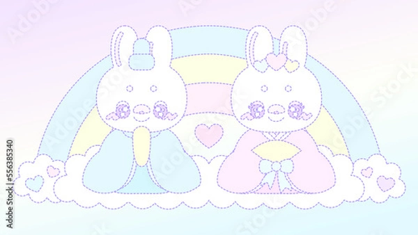 Fototapeta ファンシードリームおひなさま⭐︎