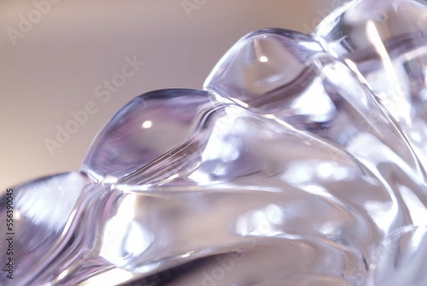 Obraz 澄んだ透明感のある水面の素材　クリアなガラスの素材　波模様