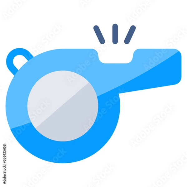 Fototapeta A shrill sound icon, flat design of whistle