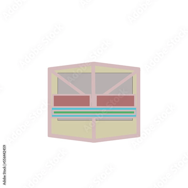 Obraz wooden box isolated on white