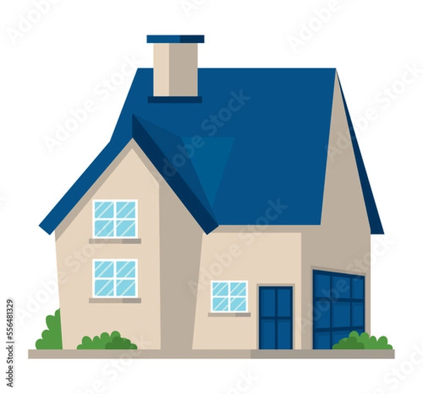 Fototapeta house on white background