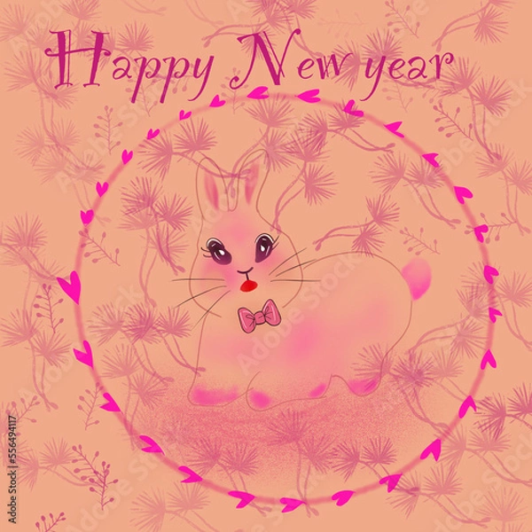 Obraz card with rabbit