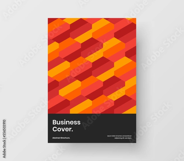 Fototapeta Simple banner design vector template. Creative mosaic pattern book cover concept.
