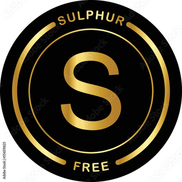 Fototapeta Sulphur free Special lineal color vector icon. Sulphur free icons for your business project.