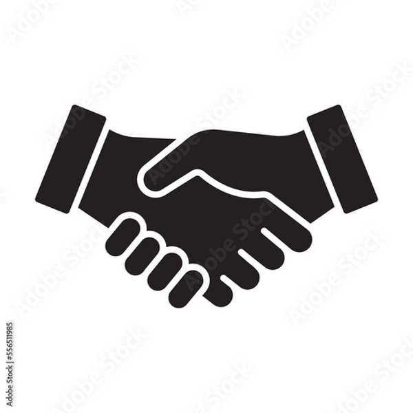 Fototapeta handshake glyph icon