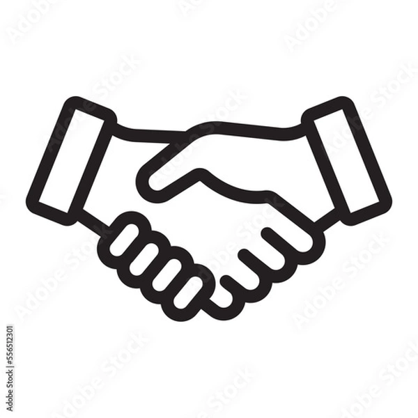Fototapeta handshake line icon