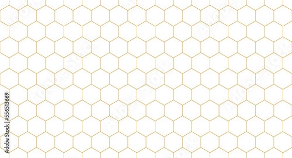 Fototapeta Vector seamless cubic hexagon pattern. Abstract geometric low poly background. Stylish grid texture.