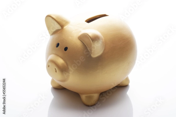 Obraz 金色の豚の貯金箱
